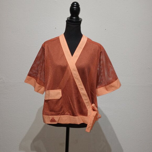 Jordan cropped Mesh wrap top - Picture 12 of 15